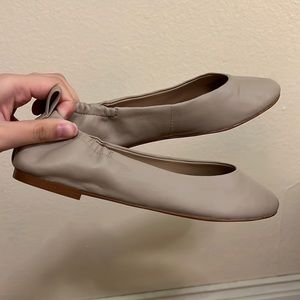 Banana Republic Light Grey/Tan Ballet Toe Flats